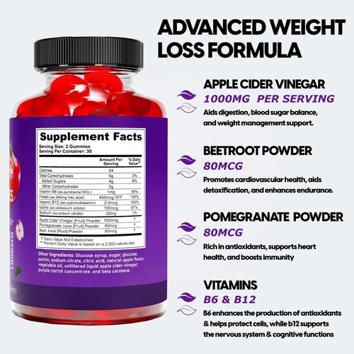 Keto ACV Gummies Advanced Weight Loss Formula with 1000 MG Apple Cider