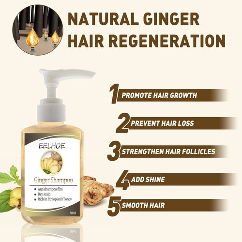 Ginger Root Hair Regeneration Shampoo – Anti-Hair Loss & Growth