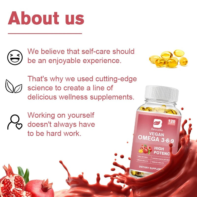 BEWORTHS Omega 3-6-9 Capsules – 120 Softgels | Essential Fatty Acids for Heart, Brain, Skin & Immune Support