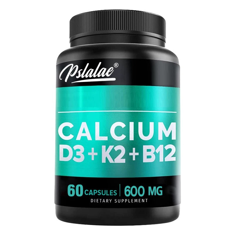 Premium Calcium 600mg + Vitamin D3 5000IU, K2 & B12 Advanced Bone, Heart & Immune Support – 60 Capsules