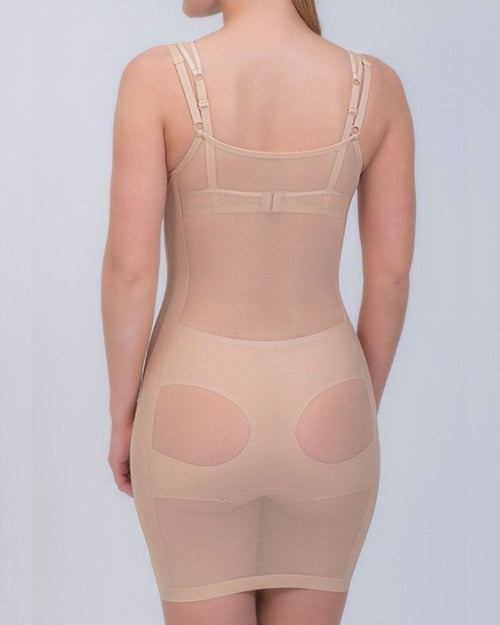Rosme Seamless Open-Bust Slimming Body Shaper | Firm Control Shapewear Slip – Slim, Shape & Smooth