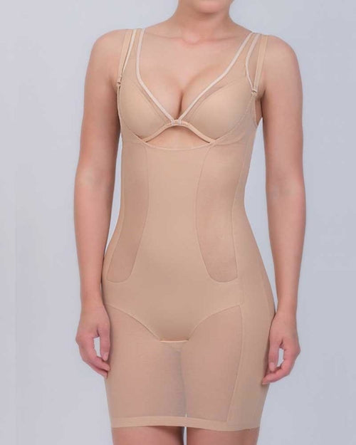 Rosme Seamless Open-Bust Slimming Body Shaper | Firm Control Shapewear Slip – Slim, Shape & Smooth