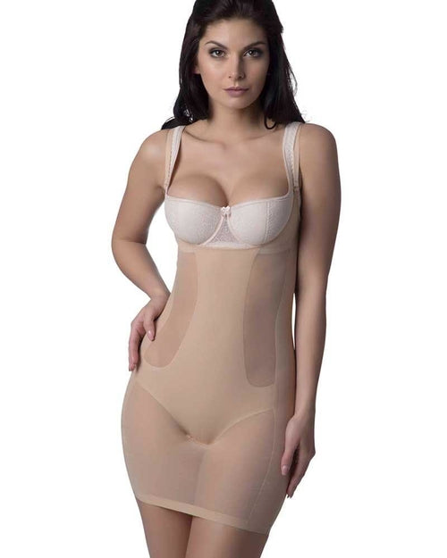 Rosme Seamless Open-Bust Slimming Body Shaper | Firm Control Shapewear Slip – Slim, Shape & Smooth